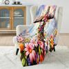 Flower Cross Pattern Believer Blanket Warm Soft Fluffy Kids and Adult Sofa Bed Throw Blanket Suitable Home Travel Camping Gifts