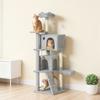160 cm Cat Tree, Multiple Levels, Sisal Scratching Posts, Caves, Plush Platforms, Hammock, Ladder, Play Balls