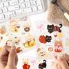 4-Sheet Lovely Cartoon Cat and Dog Stickers, Charming Pet Motifs Ideal for Decorating Journals and Handmade Cards