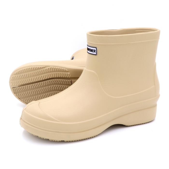 Supener Holland Lightweight Mid-Calf Rain Boots Beige