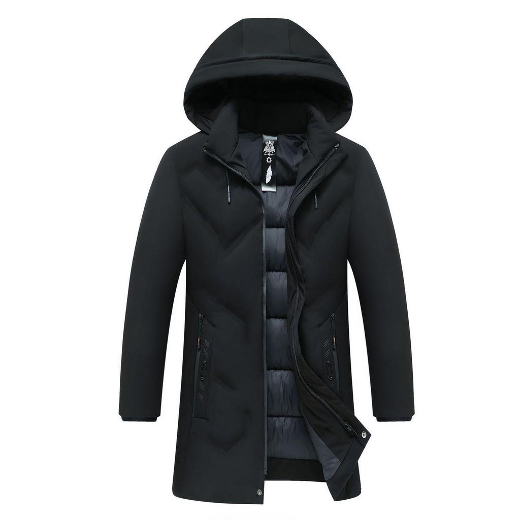 Herren Lang Warme Dicke Fleece Mütze Parkas Herren Jacken Winter Neu Herren Herbst Oberbekleidung Outfits Klassische Wasserdichte Freizeit Parkajacke Mantel