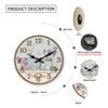 [10-14Inch] High-Quality 1 High-Quality Wooden High-Quality Patterned High-Quality Wall High-Quality Clock, High-Quality Silent High-Quality Running