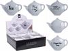 White Tea Bag Holder, 1 Piece