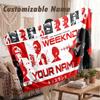 Custom Name Flannel Blanket,The Weeknd Lightweight Warm Bed Blanket For Couch & Holiday Gift
