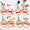 Santa Claus Christmas Glasses Xmas Tree Party Prop Happy New Year Christmas Eye Frame  Kids