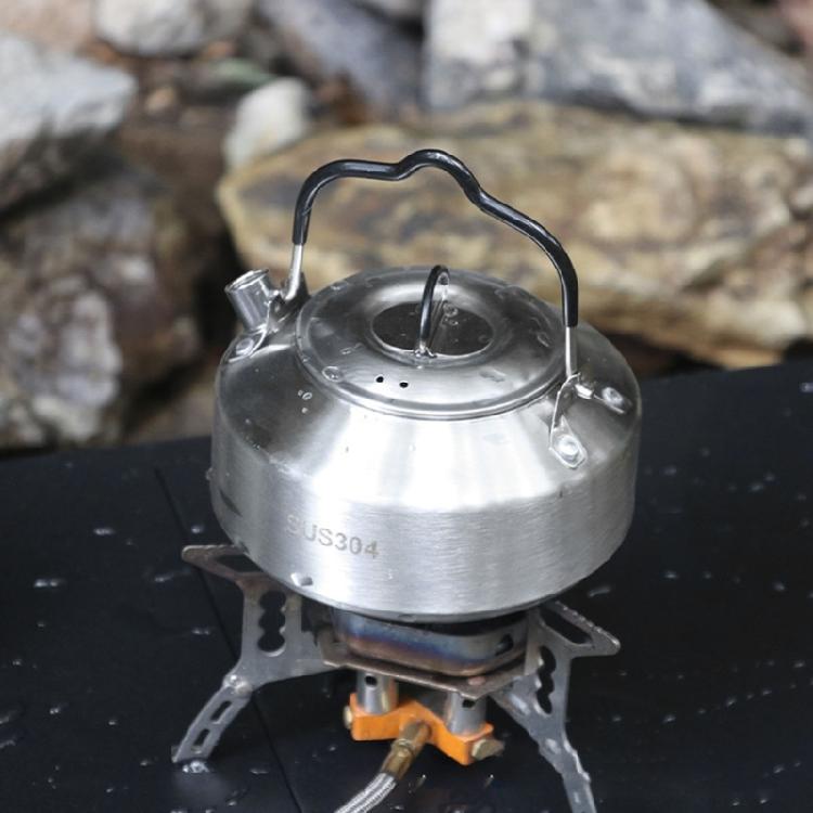 Outdoor Camping Coffee and Teas Kettles Portable Teapot Stainless Steels Camp Teas Coffee Pot Water Boilers for Picnics