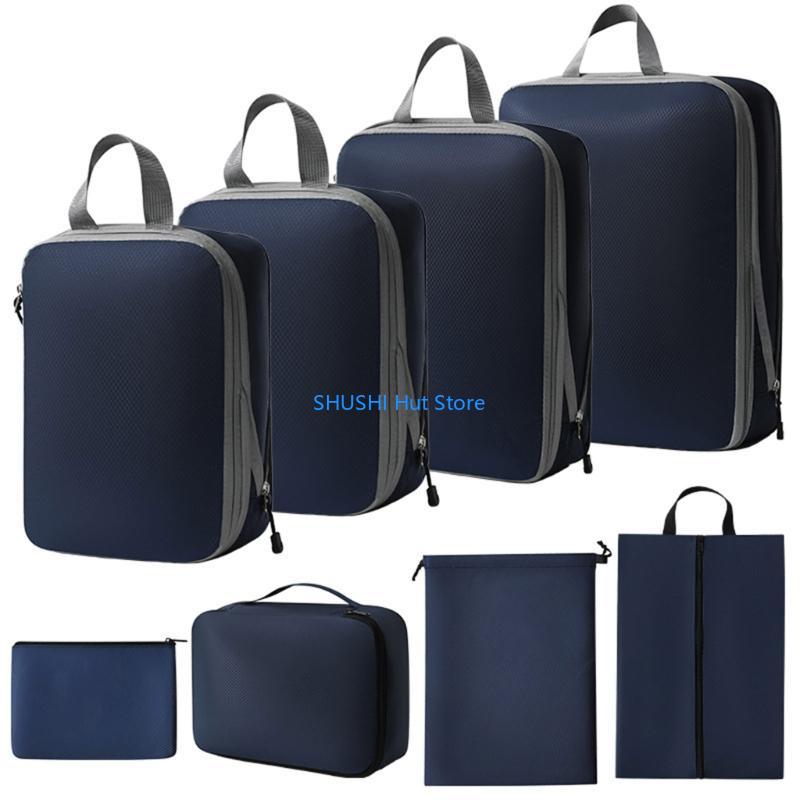 Packing Cubes for Suitcases 8Pcs Luggage Organizers Bags for Travel Waterproof Packing Cube Storage Bags for Suitcases D57B