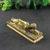 Vintage Gold Brass Sleeping Buddha Figurines Copper Guanyin Ornaments Statue Home Desk Decoration Car Decoration Accessories