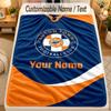 Flannel BlanketLuton Town Custom Name Text Personalized Soft Warm Throw Blanket Home Decor Gift