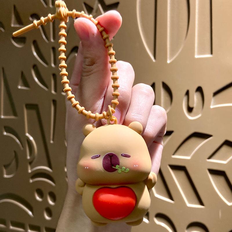 Capybara Decompression Keychain Doll Pendant - Cute Bag Charm Gift
