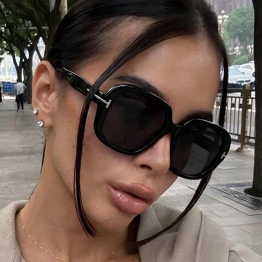 T-shaped large-frame sunglasses, new European and American fashion ins sunshade sunglasses, trendy street sunglasses for women
