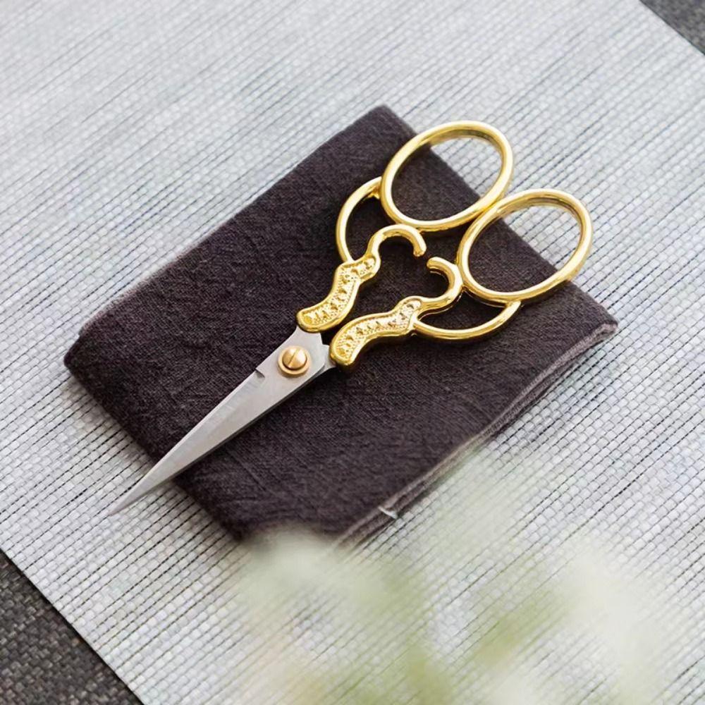Floral Pattern Embroidery Scissors Zinc Zinc Zinc Alloy Craft Tailor Scissor Craft Tailor Threading