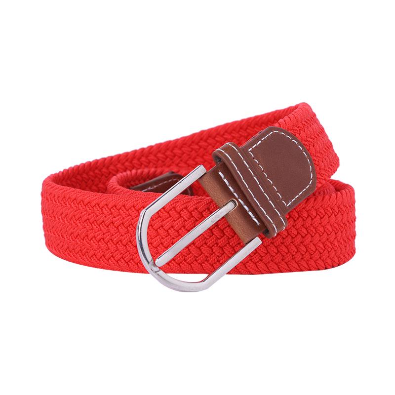 Handwoven Cross-Border Fashion Belt with Pin Buckle – Versatile Twill Men's & Women's Wide Elastic Waist Belt
