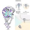 copper Classic Purple Retro Heart Shape Lotus Angel Pattern Charm Bead Charms Bead Charms Compatible With Necklaces Bracelets Pendant Do It Yourself J