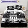 3pcs Duvet Cover Set (1*Duvet Cover + 2*Pillowcase, Without Core), Bohse Onkelz Print Soft All‑Season Bedding Set, Home Bedroom Decor Gift