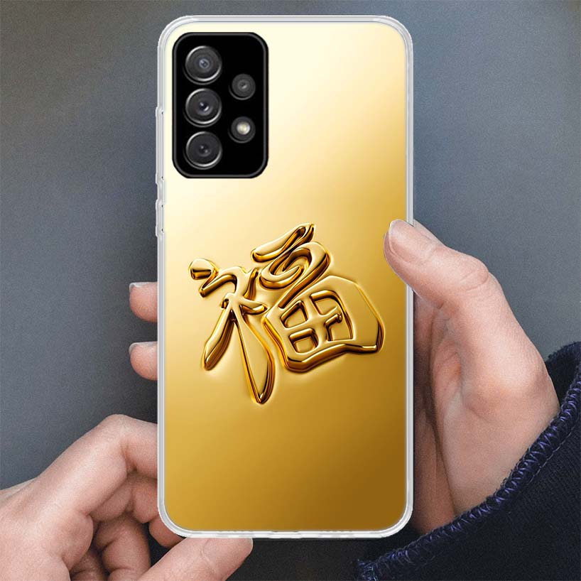 Fine Gold Pattern Printing Phone Case For Samsung Galaxy A51 A50S A71 A70 A41 A31 A21S A10 A20E A30 A40 A6 A7 A8 + A9 Soft Shell