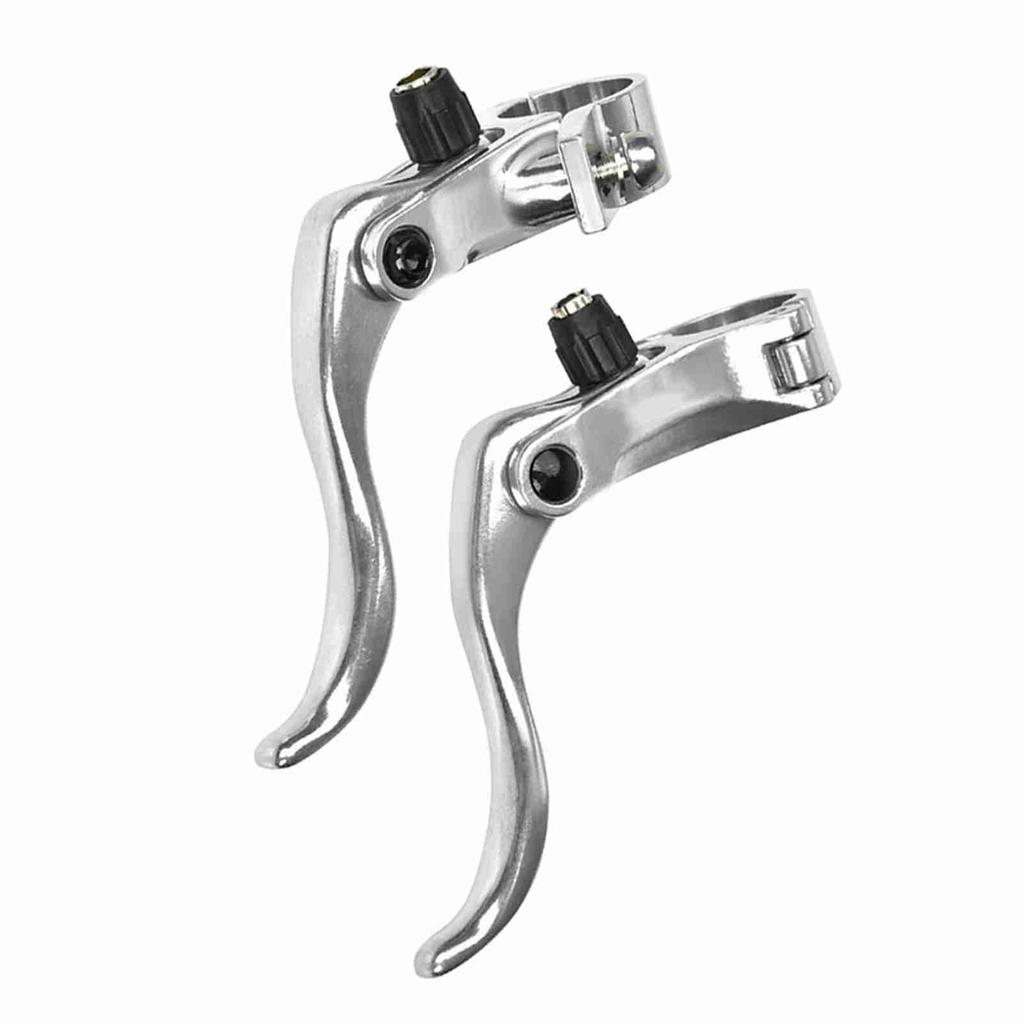 1pair Aluminum Alloy 24mm Mountain Bike Disc Brake Bar Handle   Cycling Accessory (Black)