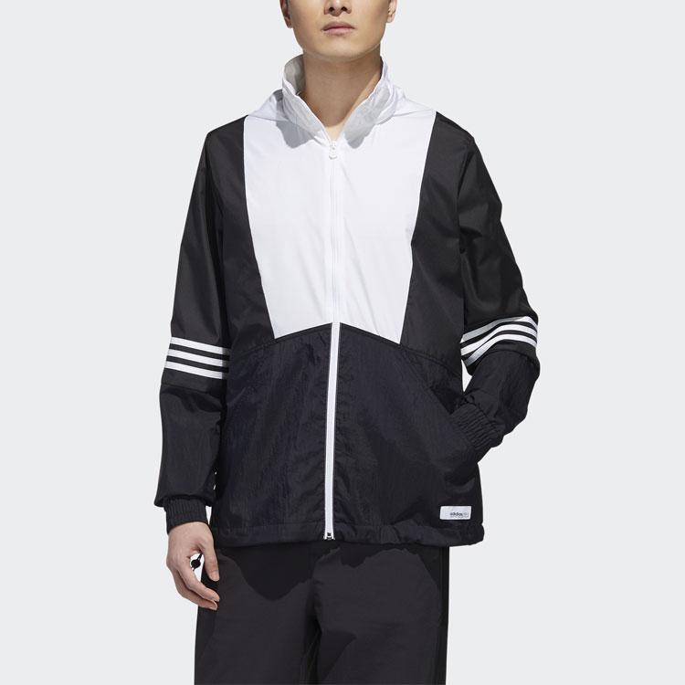 Adidas Neo Colorblock Casual Sports Hooded Jacket Men Jackets Black GJ8767