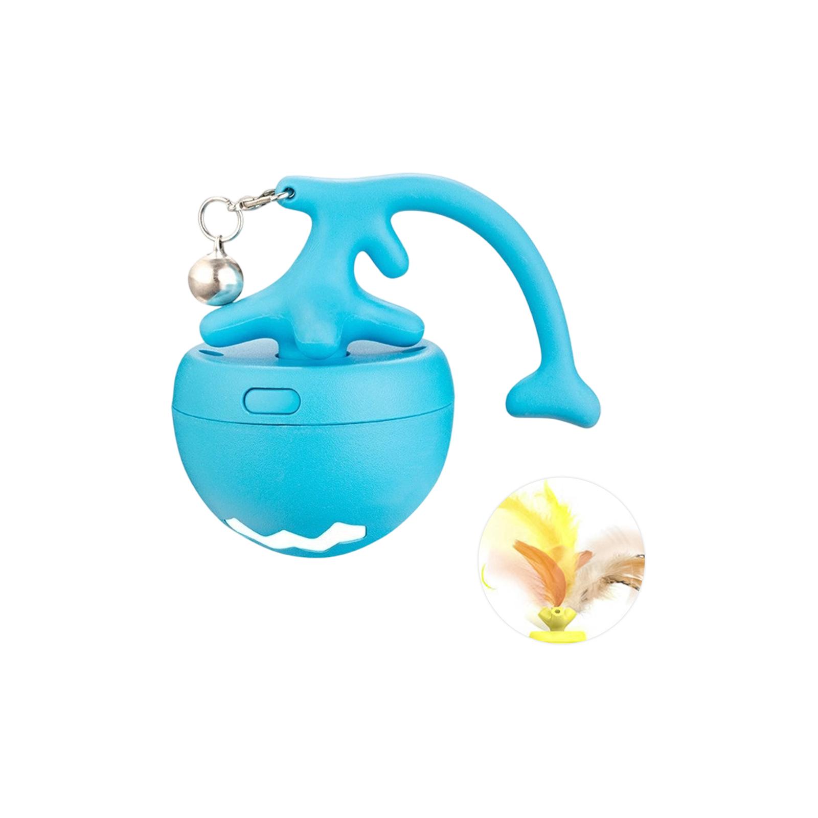 

Automatic Interactive Cat Toy Rolling Ball with Feather Attachment Electric Pet Toy for Cats and Kittens Durable and Safe Material for Indoor Play one size синий
