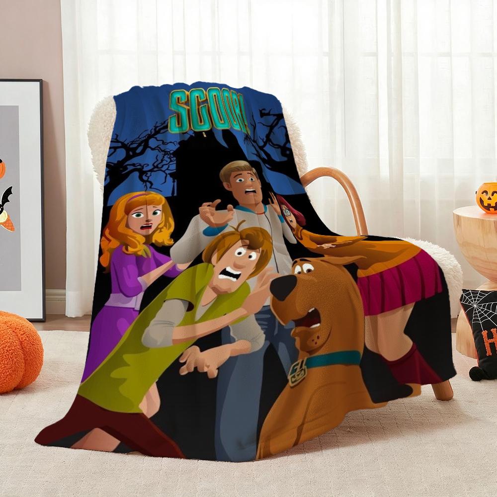 Classic Scoobydoo Spooky Monster Mashup Cartoon Anime Blanket Cozy Comfortable Throw Blanket For Bedroom Sofa Nap Lightweight Home Decor