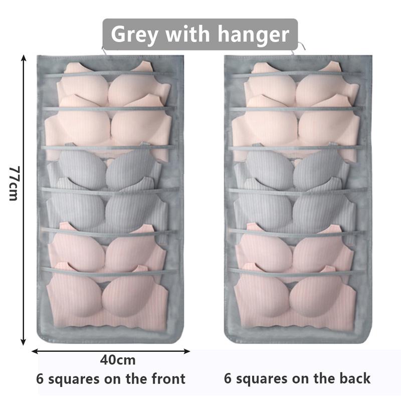 

Mesh Double-sided Hanging Bag Socks Bra Underwear Storage Bag Cabinet Double-sided Storage Bag