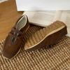 New Women's 2025 Genuine Leather Velcro Trainers: Thick Sole, Breathable, Versatile, In-Stock Casual Shoes
