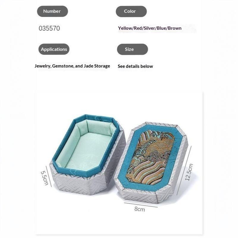 Antique Storage Box Easy To Maintain Oriental Jewelry Box Fabric Storage Box Wear-Resistant For Jewelry Storage