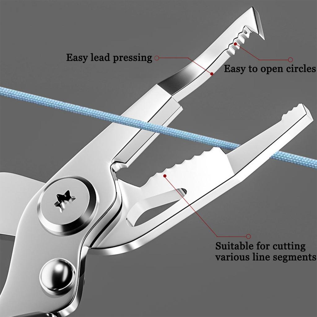 Multifunktions-Fischzange Hakenentferner Sprengringe Angelzubehör, Edelstahl Schnurschneider