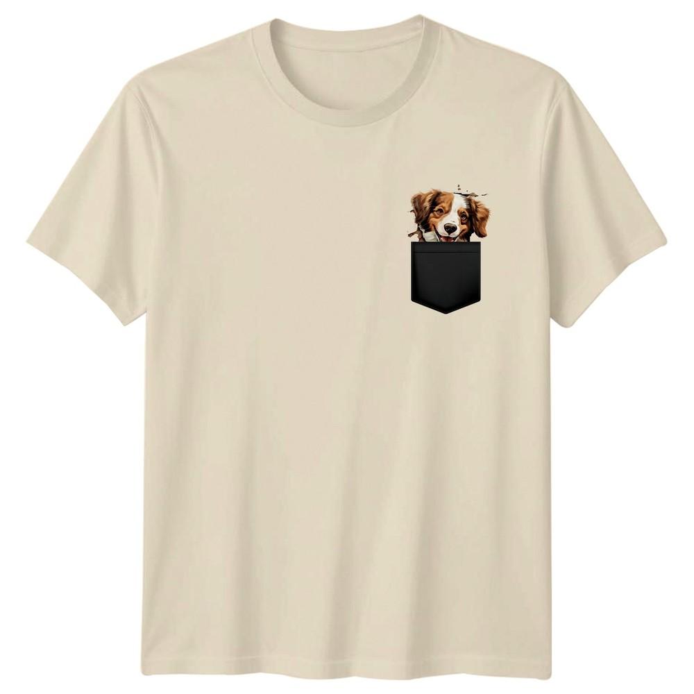 Peeking Dog Pocket Animals Dogs Unisexs TShirt Unisexs Tee Graphic Unisex Top