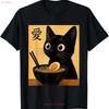Funny Cat Raunisex T Shirt Japanese Kawaii Anime Unisex Vintage Versatile Streetwear Stylish Top For Everyday Wear Unisex