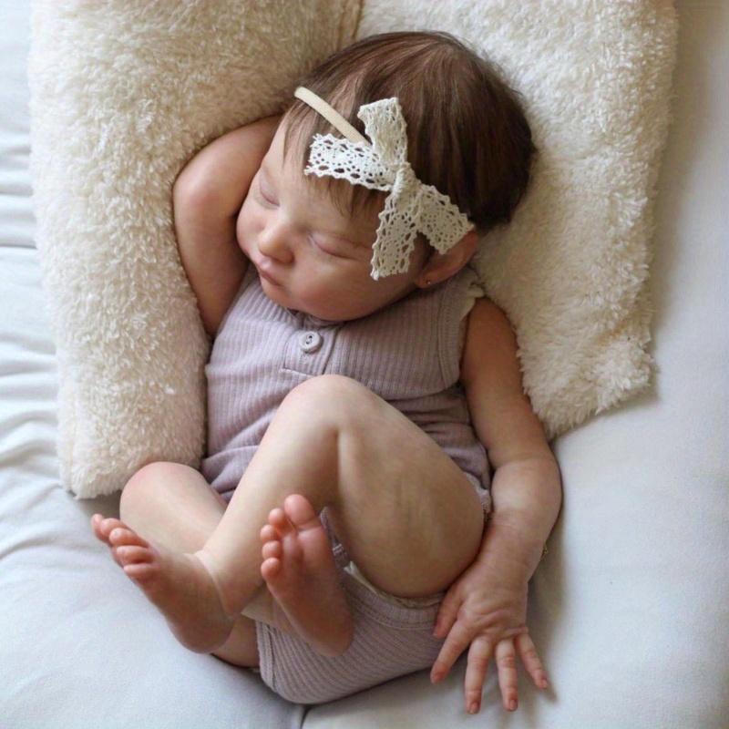 BZDOLL 50cm 20inch Asleep Baby Reborn Baby Soft Vinyl Newborn Bebe Doll with 3D Skin With Visible Veins Toy For Girl Gift