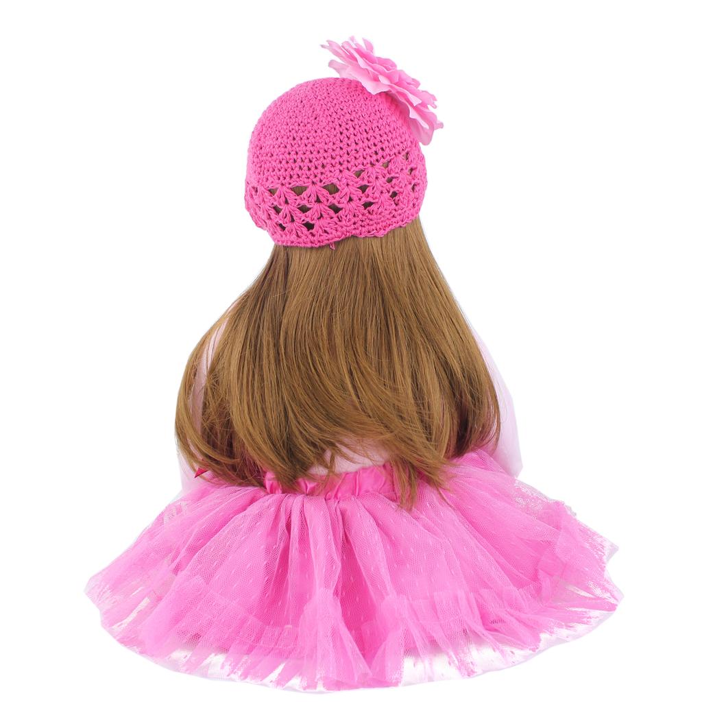 BZDOLL Realistic 60cm 24Inch Soft Vinyl Reborn Baby Girl Doll Vinyl Princess Toddler Bebe Child Birthday Gift