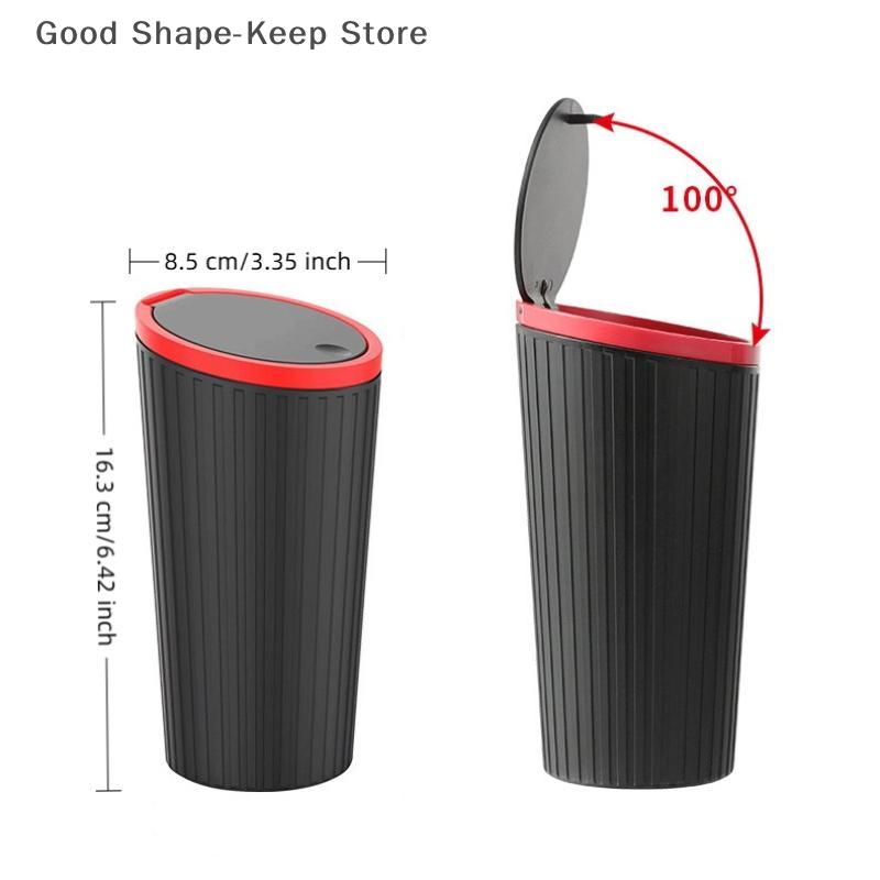 Mini Car Trash Bin Can - Auto Dust Organizer Interior Rubbish Garbage Container Storage Box Bucket - Essential Auto Accessor