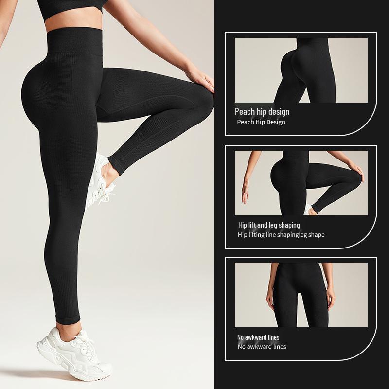 Seamless High-Waisted Yoga Leggings: Hip-Lifting, Slimming, Nude-Feel Fitness Tights