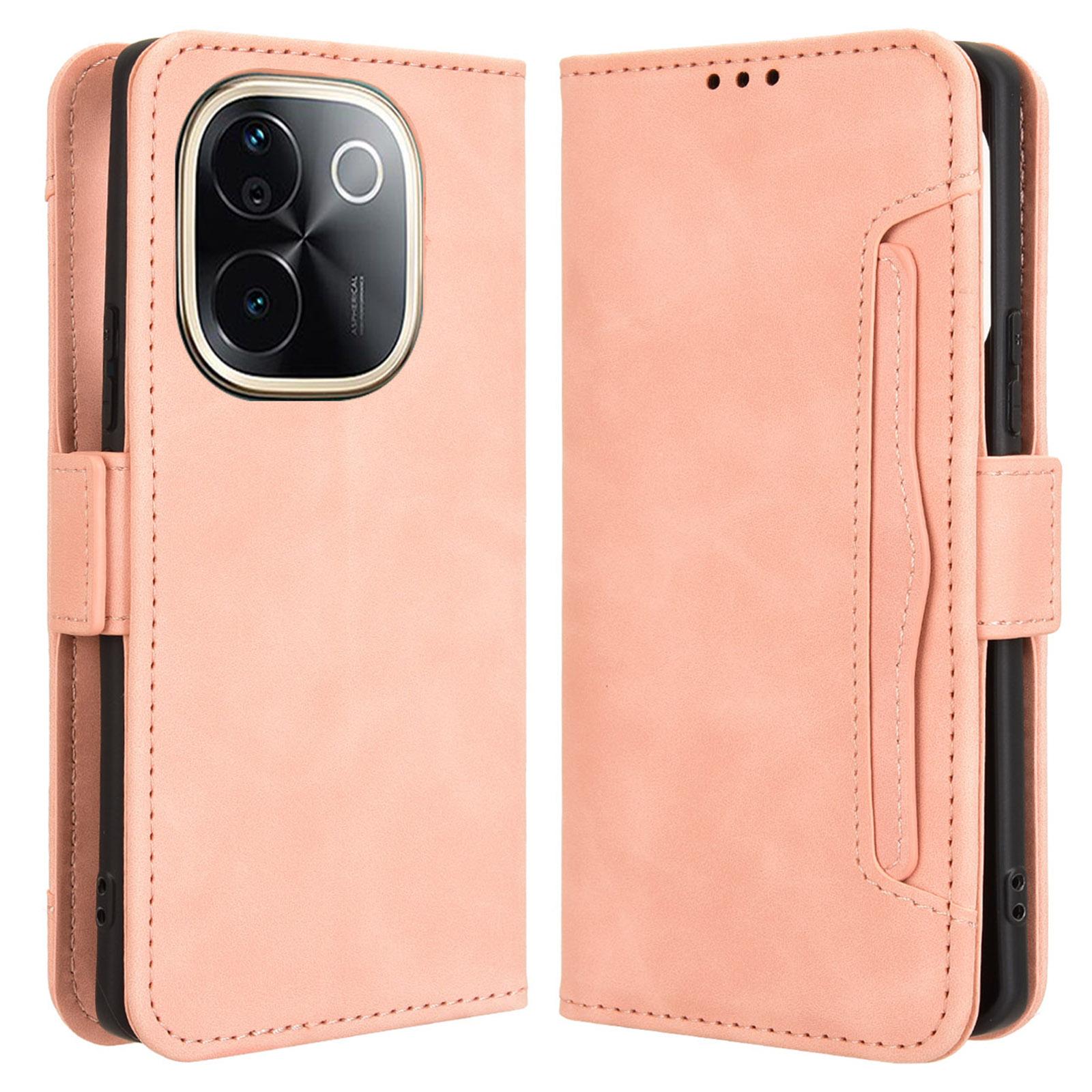 

For vivo T3 Pro 5G/iQOO Z9s Pro 5G Leather Case Phone Wallet Cover with Multiple Card Slots A