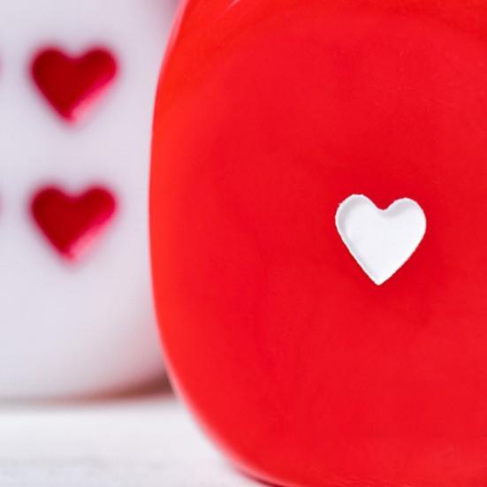 10Pcs 25MM Love Heart Acrylic Dice Rounded Corner Six-Sided Large Dice Game Night Drinking Board Game Dice Prop Casino Equipment