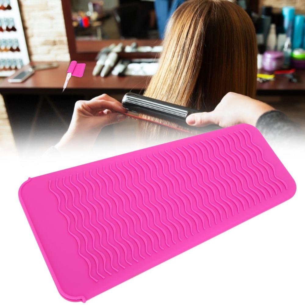 Silicone Material Hair Straightener Pouch Gray Non Slip Mat Travel Hair Curler Cover  Home