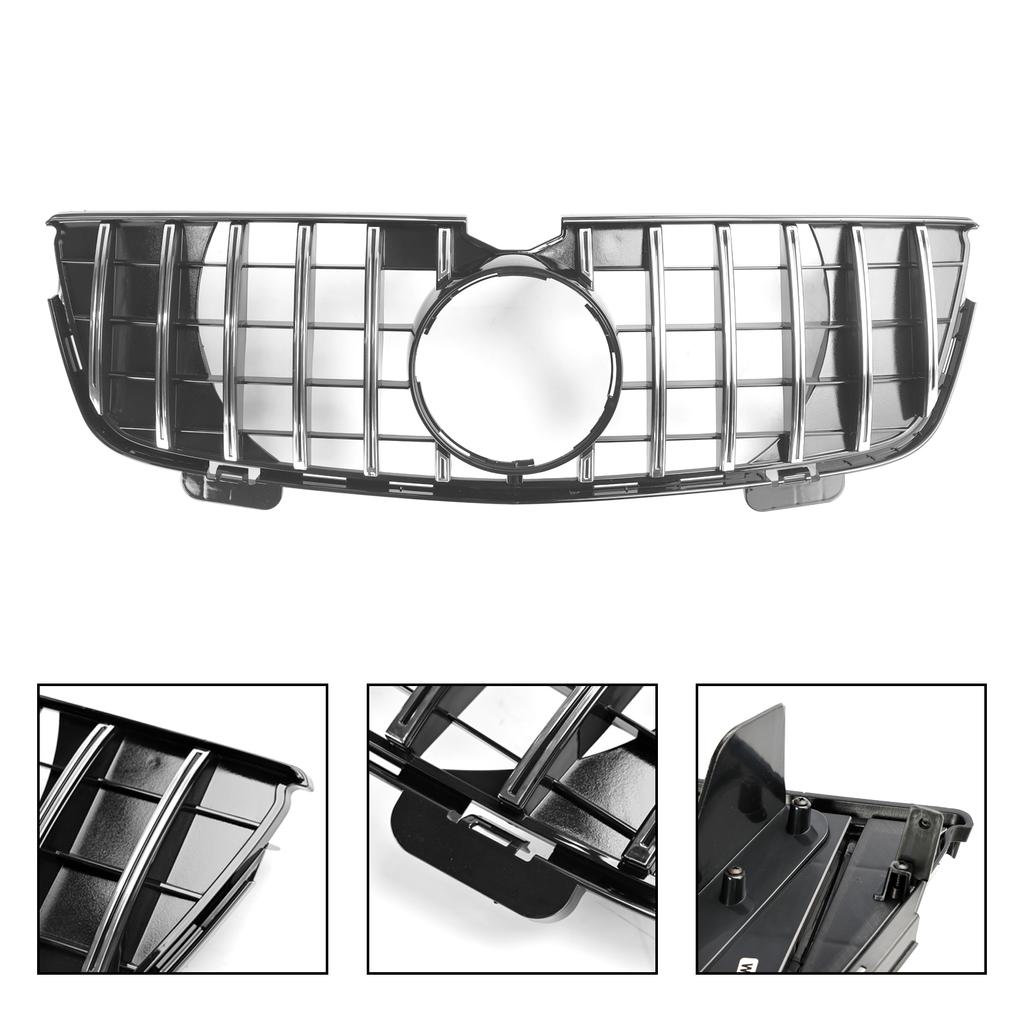 GT Frontstoßstangengitter Grill Passend für Mercedes Benz GL-Klasse X164 2007-2009 Chrom