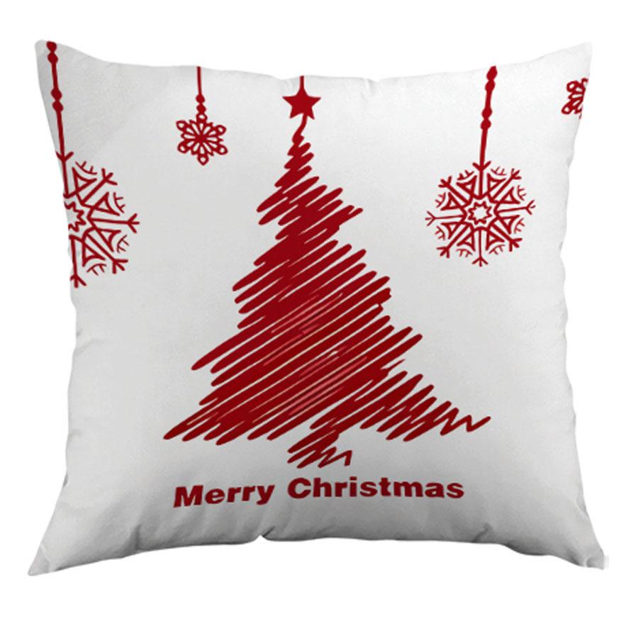 Christmas Christmas Elements Throw Pillow Cover Home Sofa Decorative Pillow Santa Claus Cushion Cover