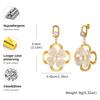 Boucles d'oreilles pendantes élégantes style coréen en acier inoxydable, fleur perle simulée, zircon, pour femmes, bijoux de piercing chics et charmants