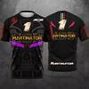 Sommer Mode Lässige Oberteile T-Shirts Martinator 89 Racing 3D Druck T-Shirt Totenkopf Grafik Herren Motorrad Sport Rundhals Kurzarm T-Shirt
