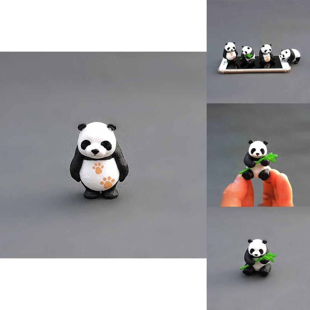 Adorable 4pcs/set Lovely Mini Panda Action Figure Collection Toys For All Ages