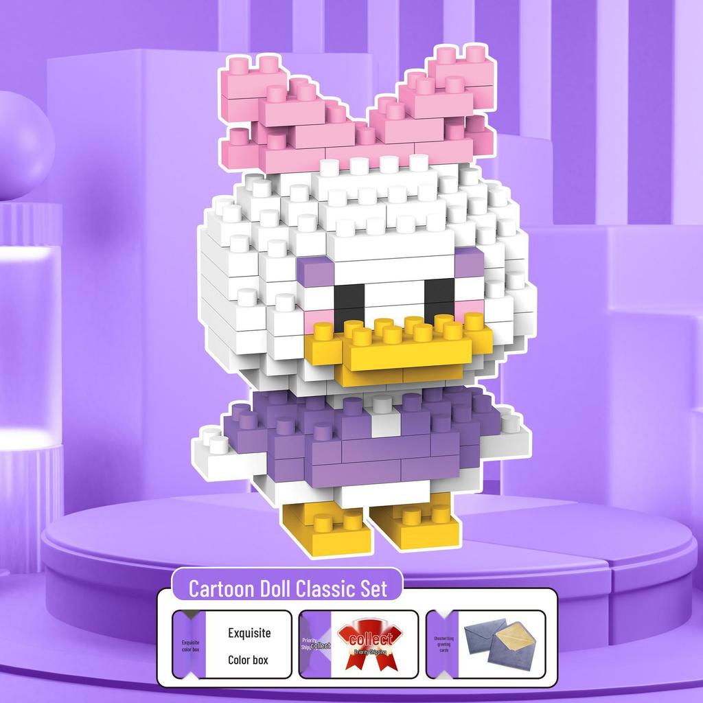 Figuras de Desenho Animado de Micro Partículas Compatíveis com LEGO - Brinquedo de Montagem Educacional para Crianças Caixa Surpresa Ornamentos
