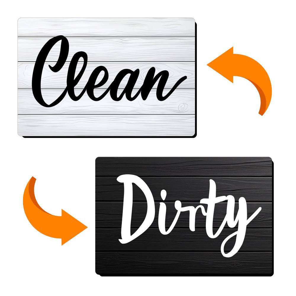 Dirty Clean Sign for Dishwasher Easy to Read and Strong Slide for Changing Signs Heavy Duty Magnet with Optional Stickers