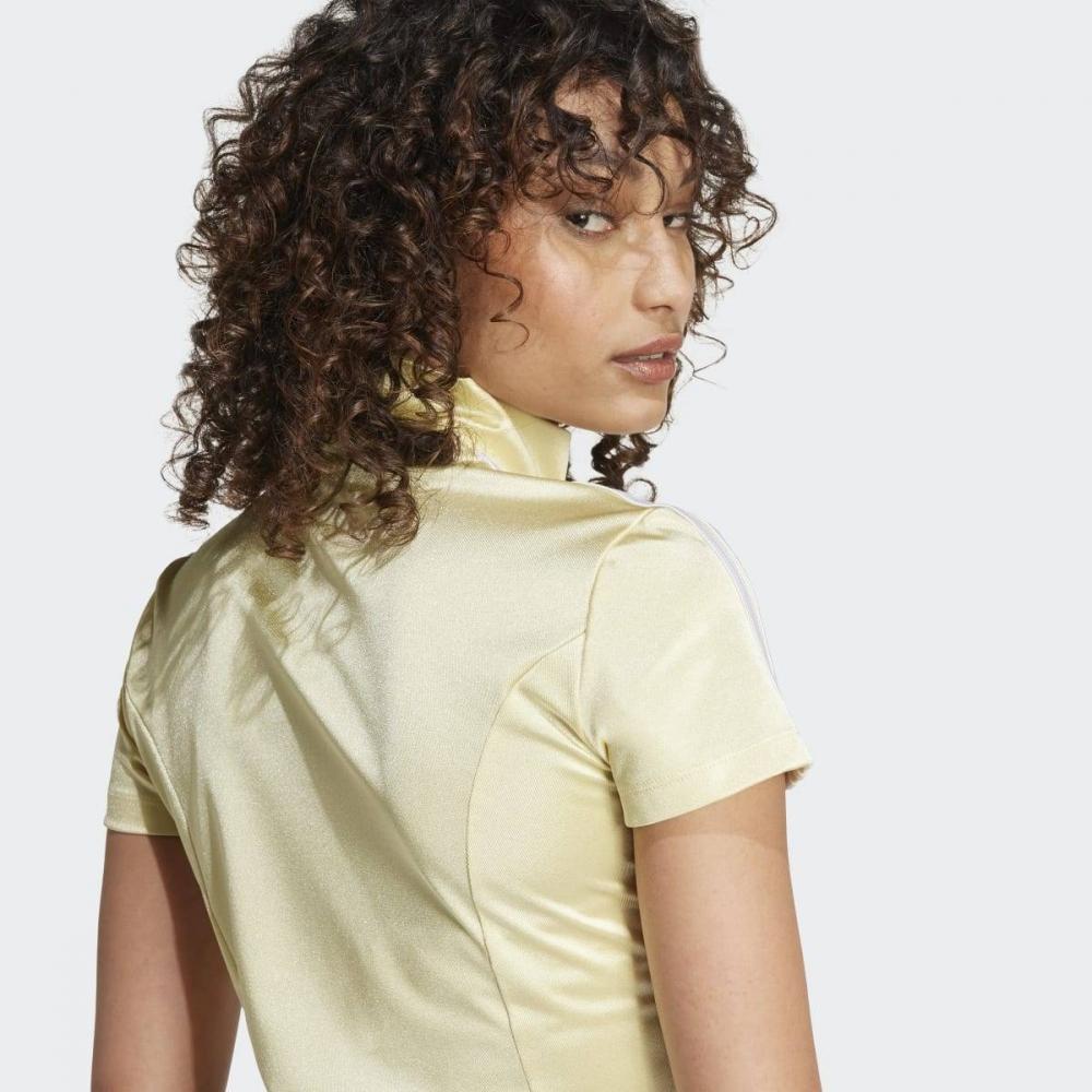 AdidaS Women S Adicolor Short Sleeve Track Top Slim Fit Crop  Jc6367 