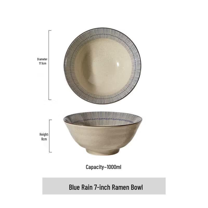 Qiwei Japanese Underglaze Ceramic Deep Plate