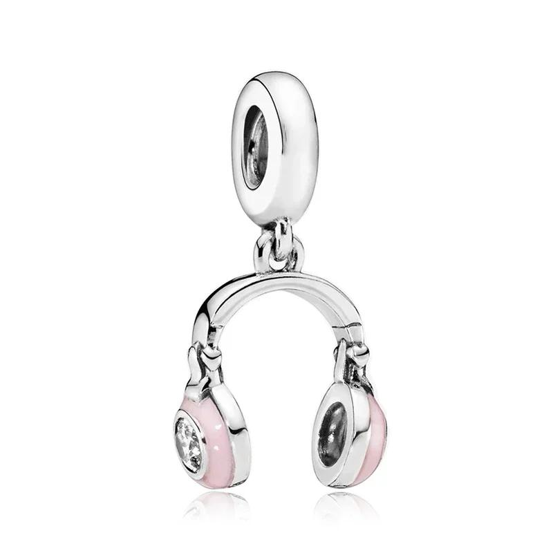 New Fashion Love Heart Bear Pig Butterfly Cake Pink Series Beads Fit Charms Bracelets Women DIY Jewelry Gift