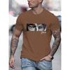 Stylish Letter Pattern Print Men's T-shirt, Graphic Tee Men's Summer Clothes, Men's Outfits