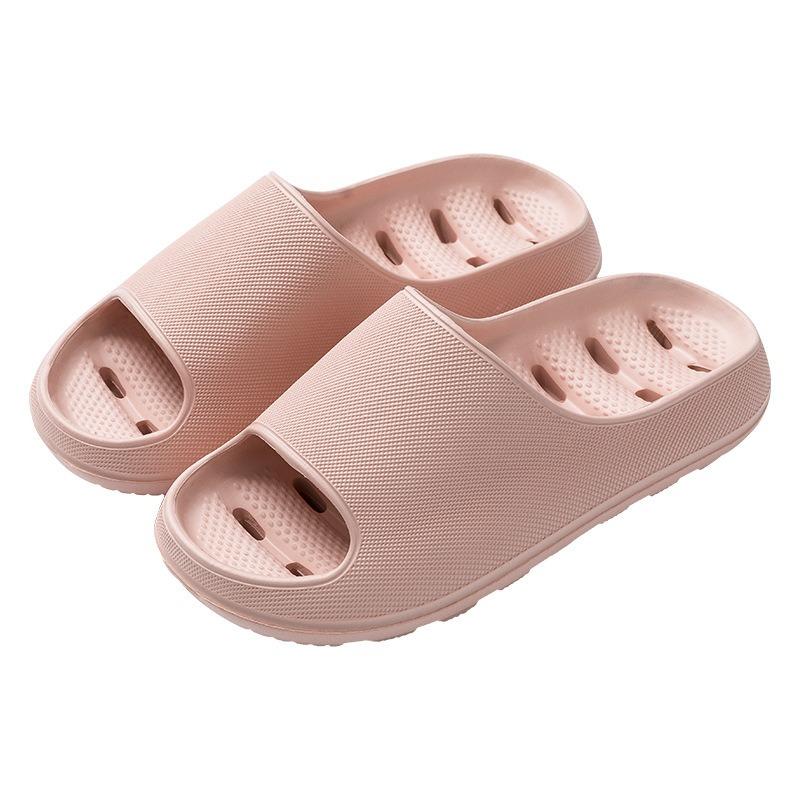 New Eva Summer Thick-bottomed Non-slip Bathroom Slippers Women's Home Leakage Household Bath Cool Slippers Men
