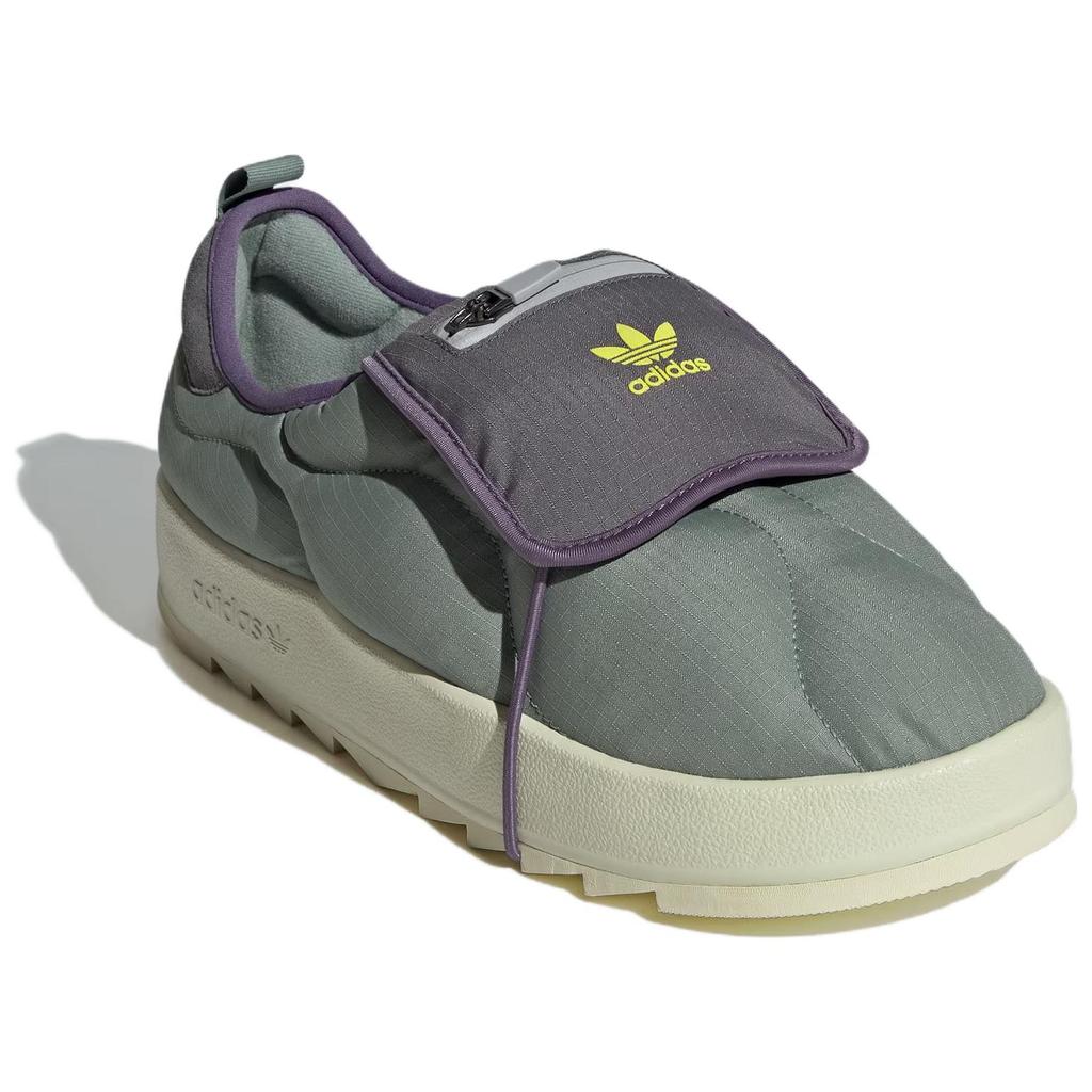 Adidas Tênis unissex Puffylette Silver Green Cinza-Quatro Areia-Strata IF3957